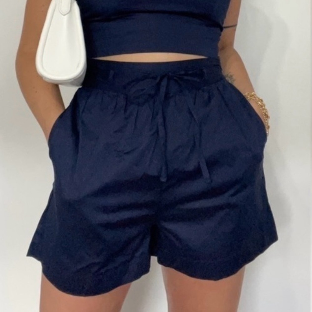 Jason Wu Navy Cotton Shorts Size Small